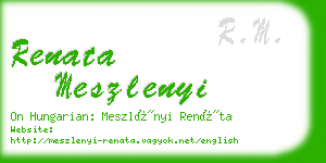 renata meszlenyi business card
